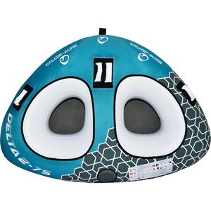 Bouée gonflable en PVC pour 2 personnes pour sports nautiques, accessoire de jeu aquatique avec corde, flotteur et radeau pour personne - Product Image 1