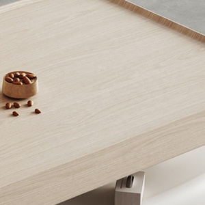 MDF bề mặt rắn khung gỗ Bàn cà phê phòng khách trung tâm màu trắng sang trọng bàn trà - Product Image 2