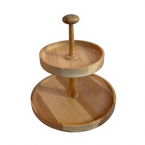 Wooden Multi-Layer Three-<b>Tier</b> <b>Cake</b> Stand Handmade Rustic Dessert Display Holder Pedestal Eco-Friendly Dishwasher Safe Customized - Product Image 4