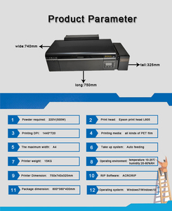 Dtf máy in máy <span class=keywords><strong>A4</strong></span> cho Epson L805 dtf trực tiếp chuyển phim máy in cho quần áo dệt T-Shirt in - Product Image 5