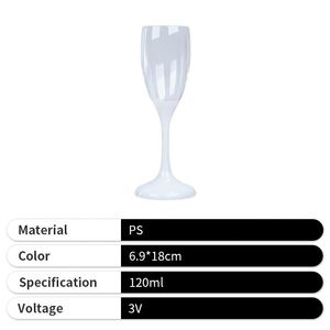 Custom Plastic Champagne <b>Glass</b> Luxury Night Glowing Luminous Light up Champagne <b>Cup</b> with Logo - Product Image 4