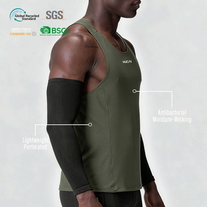 HUCAI Canotta da Corsa per Uomo Personalizzabile con Logo, Traspirante, Riflettente, con Perforazioni Laser per Fitness e <span class=keywords><strong>Palestra</strong></span> - Product Image 3