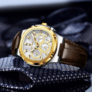 Reloj de Cuarzo para Hombre Poedagar 834, Resistente al Agua, Correa de Cuero Luminosa, Reloj de Pulsera de Lujo para Negocios, Listo para Enviar al por Mayor, Uso Diario - Product Image 6