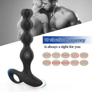 Pemijat Manik-Manik Anal Silikon, <span class=keywords><strong>Vibrator</strong></span> Anal Plug Isi Ulang USB, Mainan Seks <span class=keywords><strong>Gay</strong></span>, Penjualan Langsung Pabrik - Product Image 2
