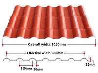 Tuiles Coloniales en PVC Matériaux de Construction Haute Qualité Tuile de Toiture en PVC Résistante au Vent en Résine Synthétique ASA