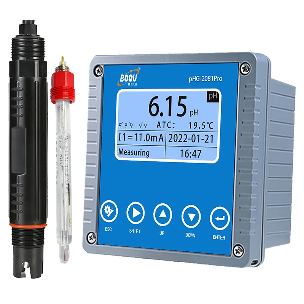 Analizzatore della pompa dosatrice del tester del regolatore di pH Online digitale di rilevazione di qualità dell'acqua di prezzi bassi di BOQU pHG-2081pro