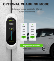Chargeur de véhicule électrique portable modèle E 110V 15A, type 2, chargeur de véhicule électrique de niveau 1, EVSE, réglage de l'intensité pour la charge domestique en courant alternatif, NEMA 5-15P