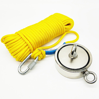 Kit d'aimant de pêche de 1000lb Aimant de pêche double face pour la récupération, la récupération et le levage en rivière