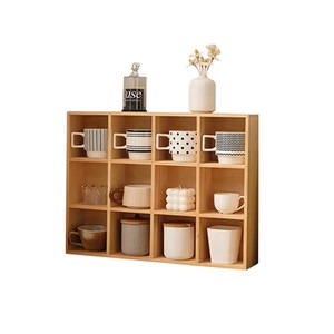 Mori Hyakuman Solid Wood Storage <b>Rack</b> 51x39x8.5cm Multi Layer Kitchen <b>Shelf</b> Durable Standing Type - Product Image 5