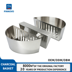 Pinnovo <span class=keywords><strong>Panier</strong></span> à charbon et support à briquettes améliorés en acier inoxydable, pièce de rechange pour grills à bouilloire, outils de barbecue pour usage extérieur - Product Image 6