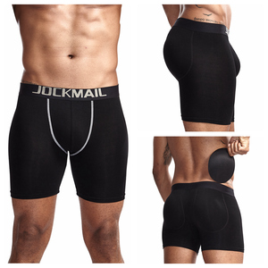 <span class=keywords><strong>Calzoncillos</strong></span> bóxer de algodón JOCKMAIL <span class=keywords><strong>con</strong></span> <span class=keywords><strong>relleno</strong></span> para realzar y levantar los <span class=keywords><strong>glúteos</strong></span>, <span class=keywords><strong>calzoncillos</strong></span> largos tipo trunks. - Product Image 2