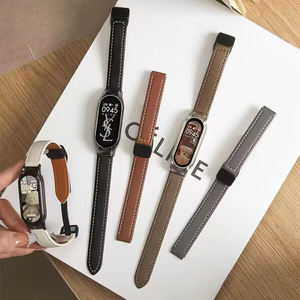 Bracelet de montre en cuir Beiziye de luxe avec fermeture à boucle auto-agrippante pour <span class=keywords><strong>Mi</strong></span> <span class=keywords><strong>Band</strong></span> 8/9/10/8nfc/9nfc/10, bracelet de montre en cuir à boucle magnétique de remplacement - Product Image 2