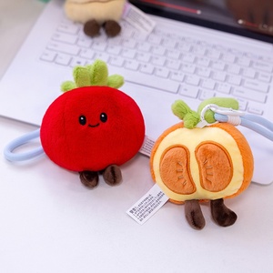 Vente directe usine – Porte-clés en peluche personnalisé, produits végétaux Kawaii (carotte, <span class=keywords><strong>tomate</strong></span>, gingembre), jouet en peluche pour enfant - Product Image 1