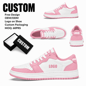 Sneakers blanches personnalisées avec logo, chaussures de tennis décontractées, chaussures de marche, sneakers streetwear tendance, chaussures OEM ODM - Product Image 2