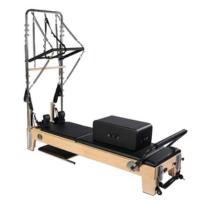 Peralatan pelatihan Yoga komersial tempat tidur lipat rumah dua dalam satu menara inti Pilates Semi tinggi - Product Image 5