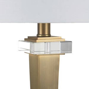 Lampada da Tavolo Alta con Accenti in Cristallo, Design Moderno in Metallo per Camera da Letto, Soggiorno, Comodino e Scrivania - Product Image 4