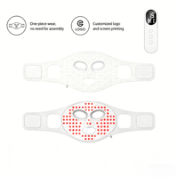 Masque de luminothérapie en silicone rouge, 7 couleurs, flexible, couvre tout le visage, portable, utilisation à domicile, ajustement confortable