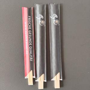 Baguettes jetables naturelles en vrac, personnalisées, imprimées, emballées individuellement dans du papier, baguettes <span class=keywords><strong>à</strong></span> <span class=keywords><strong>sushi</strong></span> - Product Image 4