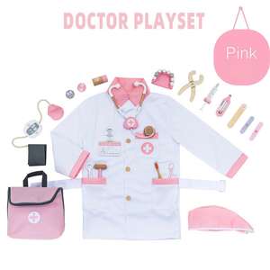Certification CE CPC Ensemble de jouets <span class=keywords><strong>docteur</strong></span> pour jeu de rôle Sac à dos rose Costume Simulation Accessoires de dentiste Maison de jeu Expérience de carrière pour bébé - Product Image 6