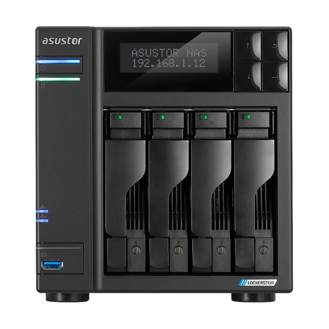 ASUSTOR 4 Bay 4*M.2 NVME Intel N5105 4GB DDR4 Dual Lan 2.5GbE USB3.2 SATA HDD SSD Mini NAS Storage Server
