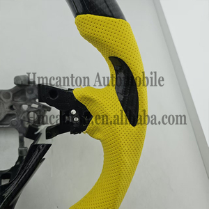 Brand New Yellow Leather Carbon Fiber Grip <b>Steering</b> <b>Wheel</b> <b>for</b> Honda Accord 10th Generation Car <b>Steering</b> <b>Wheel</b> - Product Image 3