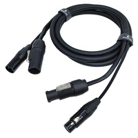 Câble Hybride DMX 5 Broches Alimentation PowerCON True1 et XLR 5P Combo