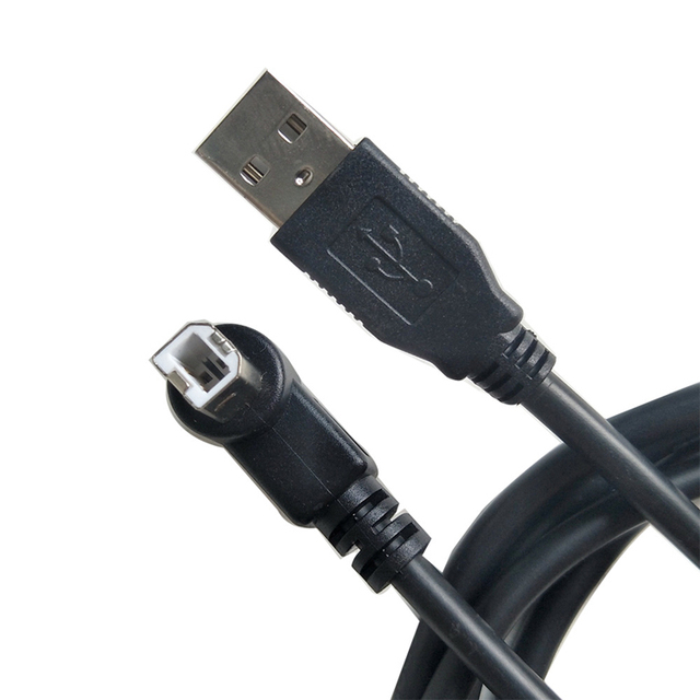Customized USB Printer Cable 90 Degree USB 2.0 a Male to B Male Printer Scanner USB B Cable Cord with High Speed