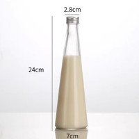 8 Oz Heldere Glazen Fles 330Ml Voor Sap Met Metalen Deksels Drankflessen 250Ml Melkthee Koudgeperste Glazen Sapfles