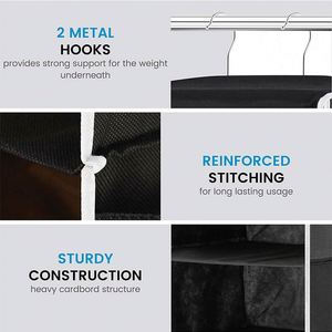 Hot Selling Stylish Design Durable Dustproof Organizer Hanging Wall Storage Pockets With 6 Side Mesh Bags - Product Image 5