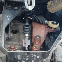Buje de Cable de Cambio de Marchas Estándar DIN de Acero Inoxidable y Acero al Carbono Negro Liso para Ford Fiesta Focus Fusion C-Max, Transmisión Manual
