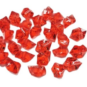 Cubitos de Hielo Acrílicos Simulados 24x30mm Transparentes Naranja, Piedras Sueltas, Decoraciones para Acuarios, Adornos - Product Image 4