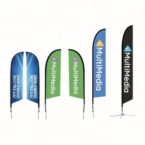 Banderas Publicitarias Portátiles de Aluminio Impresas Personalizadas, Banderas de Playa con Base en Forma de Cruz, Banderas Voladoras - Product Image 3