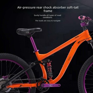 Vélo de montagne à suspension souple KADE, suspension à quatre barres, vélo pour garçons de <span class=keywords><strong>26</strong></span> <span class=keywords><strong>pouces</strong></span>, freins à disque hydrauliques à 8 vitesses, cadre en acier à haute teneur en carbone, double suspension - Product Image 4