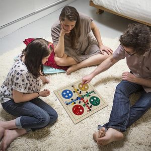 Mini du lịch kích thước đa trò chơi hội đồng quản trị 10in1 Bộ cờ vua bằng gỗ, backgammon, Domino - Product Image 6