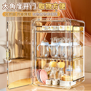 Bottle Storage Box Transparent Multi Layer Dust Proof Baby Feeding Bottle Organizer With Lid For Kitchen Or Nursery - Product Image 2