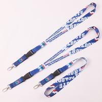 Cordón de Poliéster Azul Económico de Cualquier Tamaño, Llavero, Herramienta para el Cuello, Muestra Gratuita, Impresión por Sublimación, Gancho de Seguridad Personalizado, Ecológico