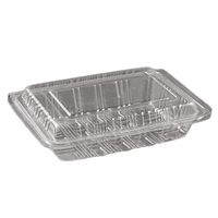 Boîte à gâteau rectangulaire transparente jetable, boîte à gâteau en plastique transparent avec charnière, boîte à nourriture à emporter, boîte à clapet, décoration de gâteau