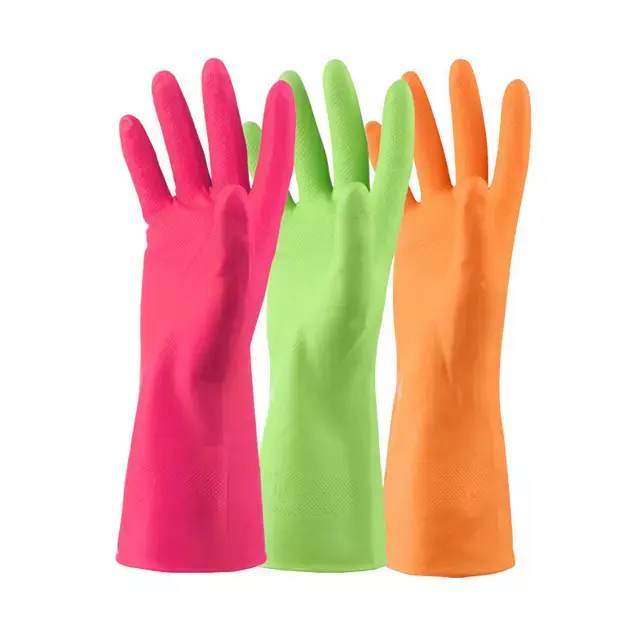 Rubber Scrubber Gloves Kitchen Silicone Gloves For Dish Washing Magic Rubber Dishwashing Glove