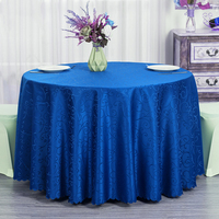 Nappe ronde en polyester jacquard à crochet unique pour salle à manger, extérieur, mariage, banquet, restaurant, hôtel, décoration de vacances