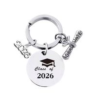 Porte-clés de graduation personnalisé en métal or rose, pendentif citation amusante pour diplômé, cadeau étudiant personnalisé en gros