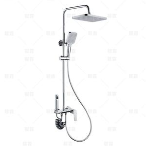 Juego de Ducha de Cuatro Funciones 59A, Latón, Lluvia, Spray, Masaje, Instalación Oculta, Estilo Simple - Product Image 1