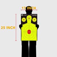 Objetivo de Papel para Siluetas de PP, 17x25 Pulgadas, Alta Visibilidad, Práctica de Tiro en Interiores/Exteriores para Pistolas de Mano, Pistolas de Perdigones y Armas de Airsoft
