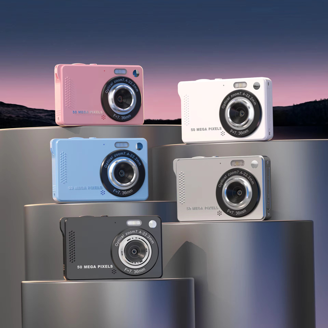 2025 Popular Mini Cheap Kids Digital Camera M08 50MP Image FHD 1080P & 4K Zoom & AF Focus Cheap HD CCD Mini Cameras Retro Style