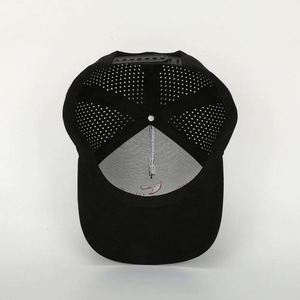 Wholesale Custom Embroidery Logo Polyester 5 Panel High Quality Adjustable Unisex Four Seasons Sport Hat <b>Black</b> <b>Baseball</b> <b>Cap</b> - Product Image 6