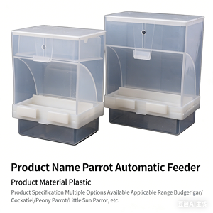 No-Spill Automatic Bird Feeder, Parrot Food Dispenser for Cage, Anti-Splash <strong>Seed</strong> Container for <strong>Budgies</strong>, Cockatiels, Lovebirds - Product Image 3