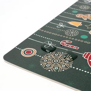 Pronto per la spedizione del faux dell'unità di elaborazione di cuoio impermeabile da pranzo di natale tovaglietta stuoia di tabella - Product Image 4