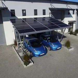 Ensemble complet de système de carport hors réseau 10kw 8kw système hybride énergie solaire renouvelable 5kw système d'énergie solaire pour abri d'auto domestique