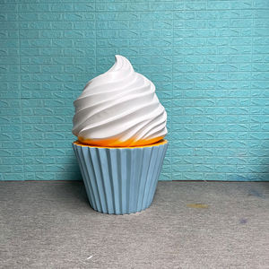 3ft kek dondurma heykeli/büyük reçine dondurma sahne/köpük cupcake dev dondurma koni - Product Image 2