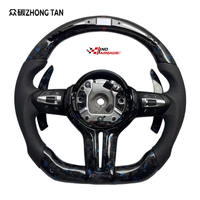 Volant de course en cuir rouge Zhongtan avec fibre de carbone, amélioration pour E60/F15/F90/F80