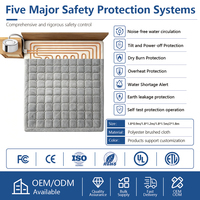Couverture chauffante certifiée pour matelas à circulation d'eau, coussin à température réglable avec cinq systèmes de protection de sécurité majeurs